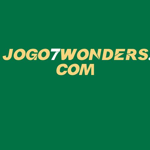 Logo da JOGO7WONDERS